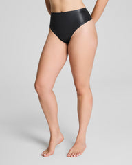 SPANXshape™ LuxeShine Thong | Very Black Shimmer