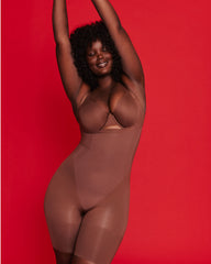 SPANXsculpt™ GoFigure Open-Bust Mid-Thigh Bodysuit | Ganache