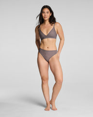SPANXsupersmooth™ Day to Date Night Lace Thong | Granite