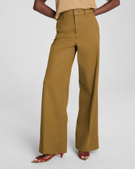 SPANXsupersmooth™ Stretch Twill Wide Leg Pant Flax