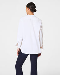 SPANX® Poplin Button-Up Tunic | Classic White