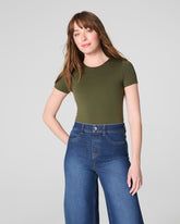 SPANXsmooth™ Jersey Crewneck Tee | Dark Pine