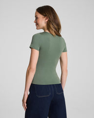 SPANXsmooth™ Jersey Crewneck Tee | Eucalyptus