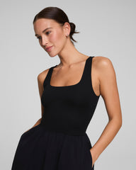 SPANXsmooth™ Jersey Scoop Neck Tank Midi Dress Classic Black