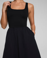SPANXsmooth™ Jersey Scoop Neck Tank Midi Dress Classic Black