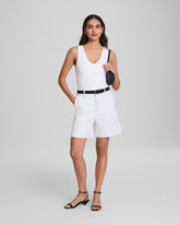 SPANXsmooth™ Jersey V-Neck Thong Bodysuit Classic White