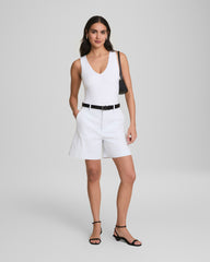 SPANXsmooth™ Jersey V-Neck Thong Bodysuit Classic White