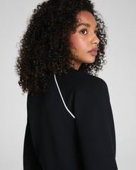 SPANX AirEssentials® Pique Long Sleeve Crewneck Top Very Black