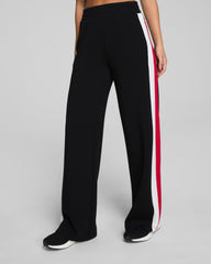 SPANX AirEssentials® Colorblock Wide Leg Track Pant Very Black/Powder/Spanx Red