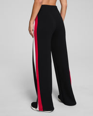 SPANX AirEssentials® Colorblock Wide Leg Track Pant Very Black/Powder/Spanx Red