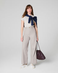 SPANXsupersmooth™ Stretch Twill Cropped Wide Leg Pant Bone