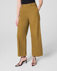 SPANXsupersmooth™ Stretch Twill Cropped Wide Leg Pant Flax