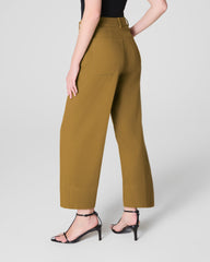 SPANXsupersmooth™ Stretch Twill Cropped Wide Leg Pant Flax