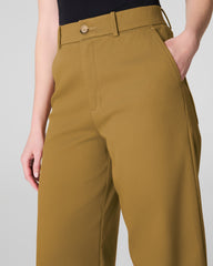 SPANXsupersmooth™ Stretch Twill Cropped Wide Leg Pant Flax