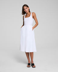SPANXsmooth™ Jersey Scoop Neck Tank Midi Dress Classic White