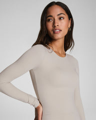 SPANXsmooth™ Jersey Crewneck Long Sleeve Top Bone