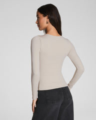 SPANXsmooth™ Jersey Crewneck Long Sleeve Top Bone