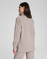 SPANX AirEssentials® Brushed Half Zip Tunic Birch Heather