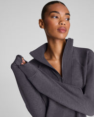 SPANX AirEssentials® Brushed Half Zip Tunic Heather Storm