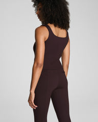 SPANX® Ponte Tailored Vest Truffle Brown