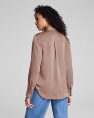 SPANX® Silky Smooth Button Down Cafe Au Lait