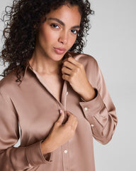 SPANX® Silky Smooth Button Down Cafe Au Lait