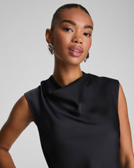 SPANX® Silky Smooth Cowl Neck Sleeveless Top Classic Black