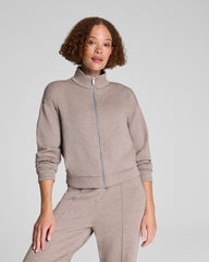 SPANX AirEssentials® Brushed Full Zip Jacket Birch Heather