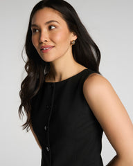 SPANX® WellSuited Tailored Button-Down Vest | Classic Black