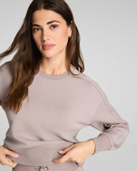 SPANX AirEssentials® Luxe Crewneck Long Sleeve Top Coastal Fog