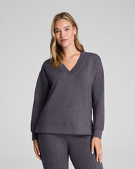 SPANX AirEssentials® Brushed V-Neck Tunic Heather Storm