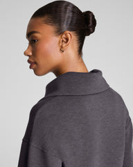 SPANX AirEssentials® Brushed Collared Long Sleeve Top Heather Storm
