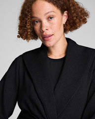 SPANX AirEssentials® Luxe Wrap Cardigan with Shimmer Very Black / Silver Shimmer
