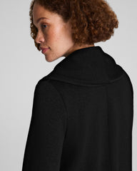 SPANX AirEssentials® Luxe Wrap Cardigan with Shimmer Very Black / Silver Shimmer