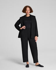 SPANX AirEssentials® Luxe Barrel Leg Pant with Shimmer Very Black / Silver Shimmer