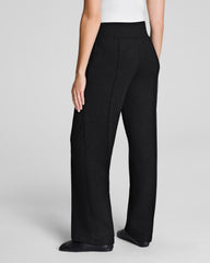SPANX AirEssentials® Luxe Straight Leg Pant with Shimmer Very Black / Silver Shimmer