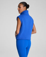 SPANX® BoostUp Cotton Fleece Half Zip Vest | Current