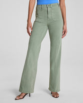 SPANXshape™ Authentic 360 Easy Flare Jeans with Patch Pockets | Sage Brush