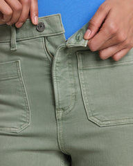 SPANXshape™ Authentic 360 Easy Flare Jeans with Patch Pockets | Sage Brush