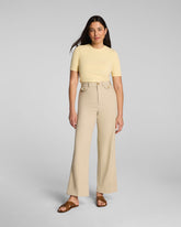 SPANXsupersmooth™ Stretch Twill Cropped Easy Flare Pant | Sandbar