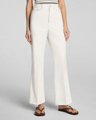 SPANXsupersmooth™ Stretch Twill Cropped Easy Flare Pant | Ivory