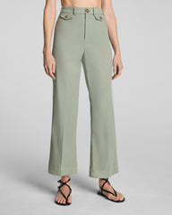 SPANXsupersmooth™ Stretch Twill Cropped Easy Flare Pant | Sage Brush