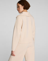 SPANX AirEssentials® French Rib Half Zip | Toasted Coconut