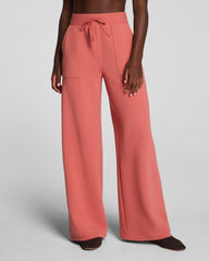 SPANX AirEssentials® French Rib Wide Leg Pant | Clay