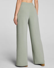 SPANX AirEssentials® French Rib Wide Leg Pant | Sage Brush
