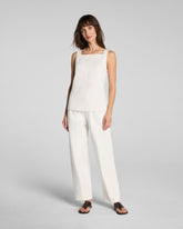 SPANX® Ponte Pleated Tapered Pant | Ivory