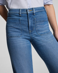 SPANXshape™ Authentic 360 Mid-Rise Easy Flare Jeans with Patch Pockets | Elysian