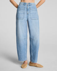 SPANXsupersmooth™ Authentic 360 Lightweight Utility Barrel Leg Jeans | Seaside Blue