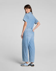 SPANXsupersmooth™ Authentic 360 Lightweight Denim Barrel Leg Jumpsuit | Seaside Blue