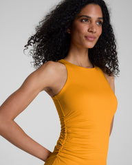 SPANXsmooth™ Jersey High Neck Ruched Midi Dress | Marigold